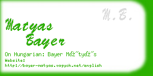 matyas bayer business card